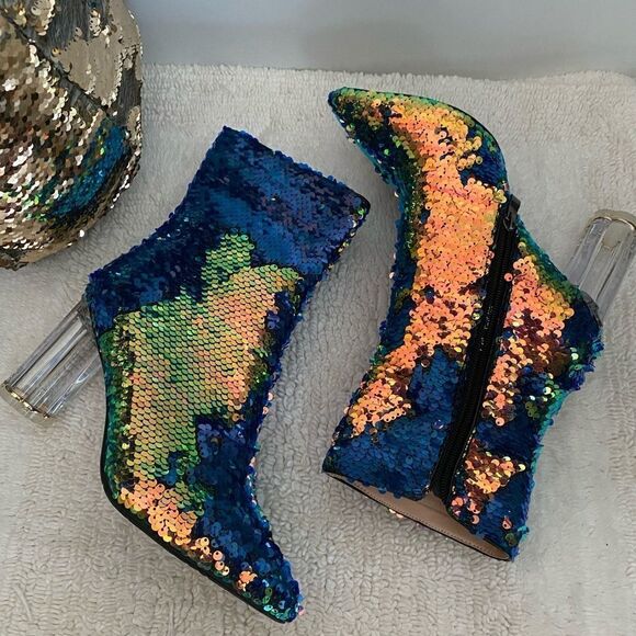 💯 KALEIDOSCOPE SEQUIN BOOTS - Picture 1 of 5